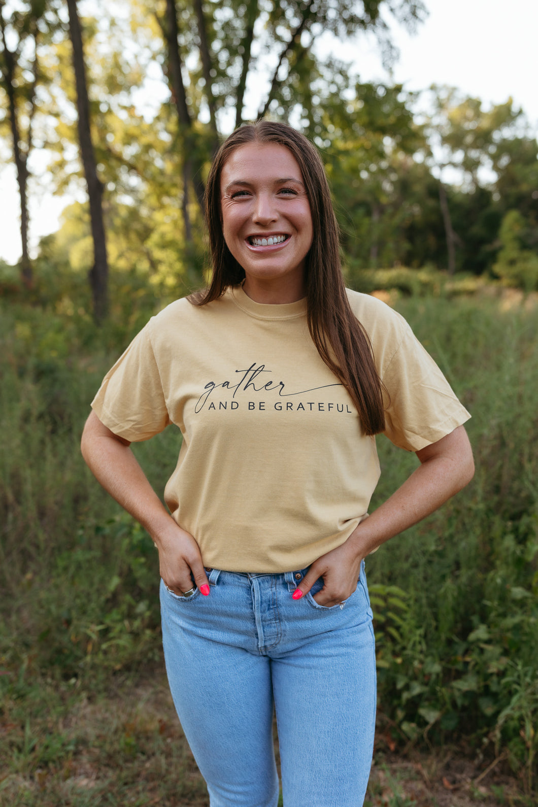 Gather and Be Grateful Tee (Multiple Color Options)