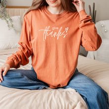 Load image into Gallery viewer, Give Thanks LONG SLEEVE tee (Multiple Color Options)
