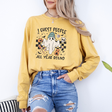 Load image into Gallery viewer, I Ghost People All Year Long LONG SLEEVE tee
