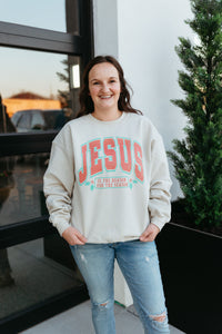 Jesus is The Reason for The Season Sweatshirt - Sand