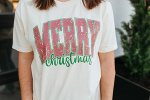 Merry Christmas Tee - Ivory