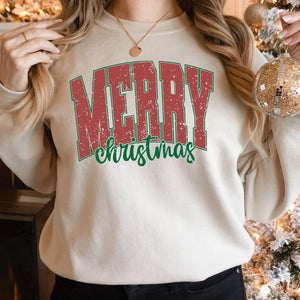 Merry Christmas Sweatshirt (Multiple Colors)