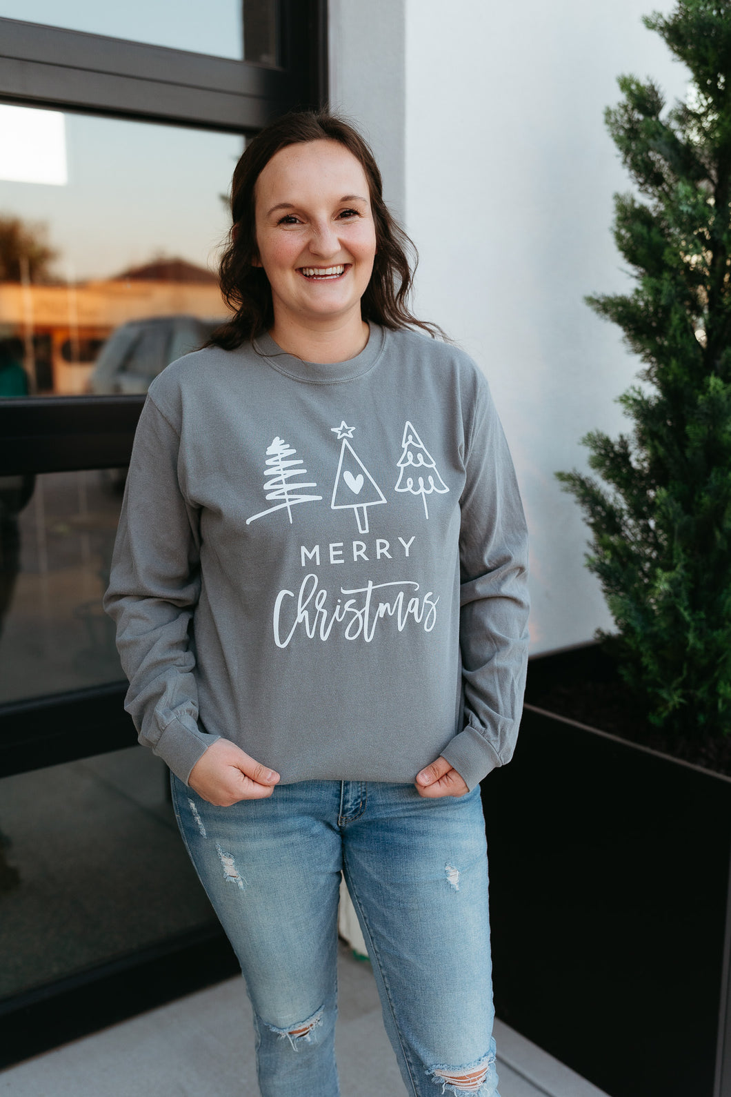 Merry Christmas (Three Trees) Tee (Multiple Color Options)