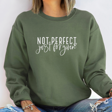 Load image into Gallery viewer, Not Perfect Just Forgiven Sweatshirt (Multiple Color Options)
