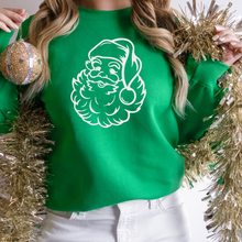 Load image into Gallery viewer, Santa Head Sweatshirt (Multiple Colors)
