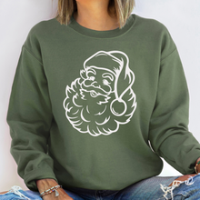 Load image into Gallery viewer, Santa Head Sweatshirt (Multiple Colors)
