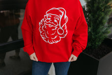 Load image into Gallery viewer, Santa Head Sweatshirt (Multiple Colors)
