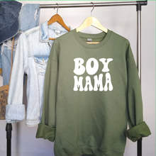 Load image into Gallery viewer, Boy Mama Military Green Sweatshirt (Multiple Color Options)
